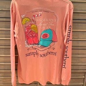 Peach Simply Southern long sleeve t-shirt